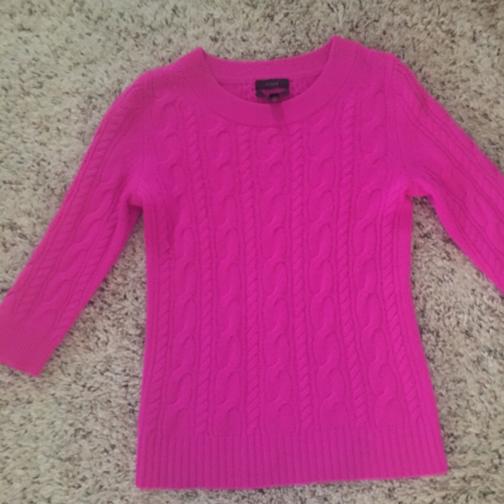 J Crew Pink Italian Cashmere Tippi Sweater
